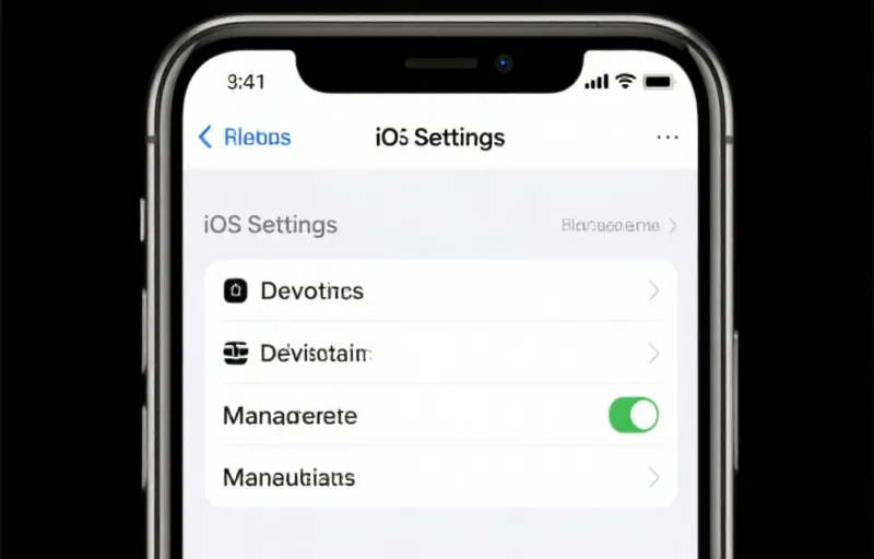 iOS设备管理设置示意图